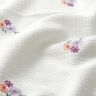 Muslin/Dubbel-krinkelväv Broderade blommor | Poppy Fabrics – vit,  thumbnail number 2