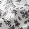 Viskostyg Blommor och fjärilar – vit/svart,  thumbnail number 2