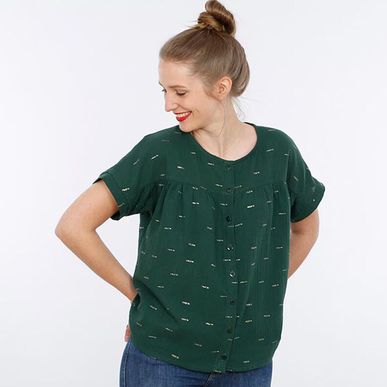 FRAU SUZY - ledig kortärmad blus med veck, Studio Schnittreif | XS - XXL,  image number 11
