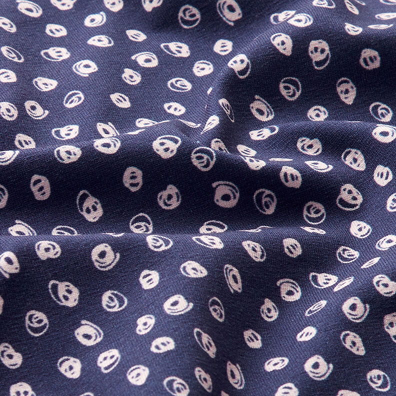 bomullsjersey krumelur – indigo,  image number 2