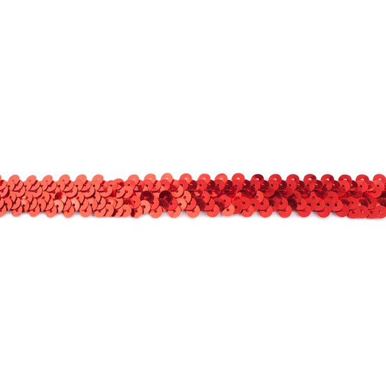 Elastisk paljettbård [20 mm] – rött,  image number 1