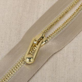 Glans Dragkedja  – beige/guld, 