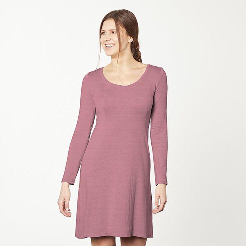 Bomullsjersey medium enfärgad – mörk gammelrosa,  image number 6