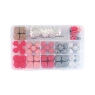 Box med sillikonpärlor | Rayher – rosa, 