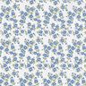 Bomullspoplin blomsterhav – jeansblå/vit,  thumbnail number 1