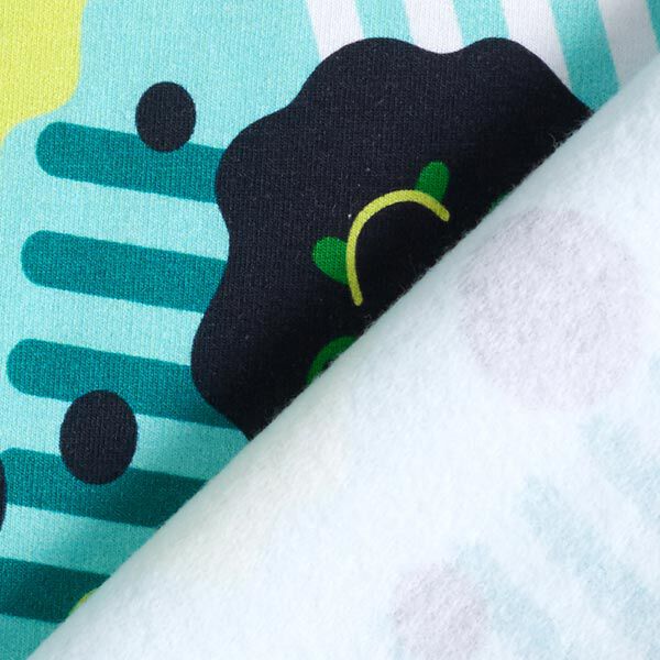 Sweatshirt Ruggad Smileymonster | PETIT CITRON – ljus turkos, image number 4