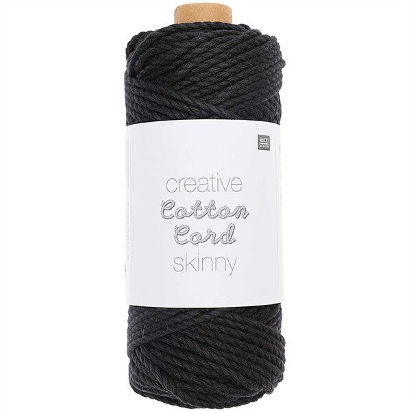 Creative Cotton Cord Skinny Makramégarn [3mm] | Rico Design – svart,  image number 1
