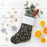 Bomullstyg Poplin snökristaller – nattblå/guld,  thumbnail number 6