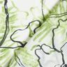 bomull-silke-mix abstrakta blommor – elfenbensvit/majgrön,  thumbnail number 4