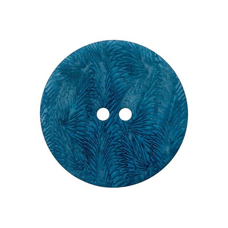 Corozoknapp 2-håls [ 15 mm ] – turkosblått,  image number 1