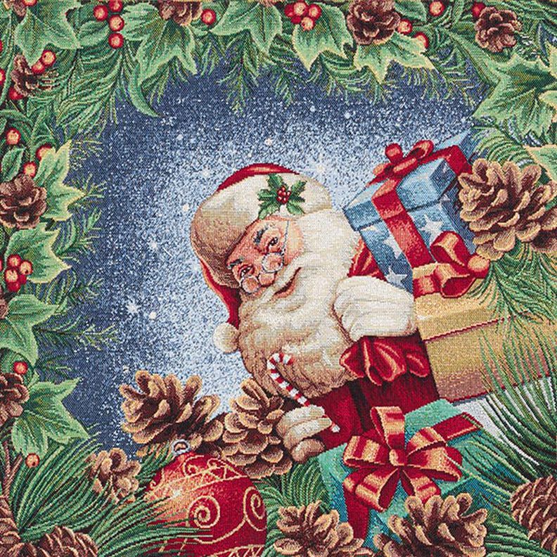 Panel Gobeläng Julklappsutdelning Lurex – blå/grön, image number 1