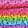 Bomullsjersey Leo Hearts Rainbow | Glitzerpüppi – svart/färgmix,  thumbnail number 2