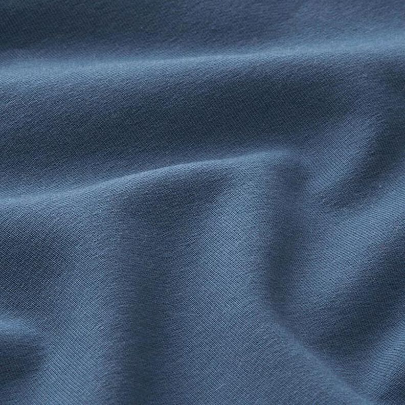 Lätt bomullssweat enfärgad – jeansblå,  image number 4
