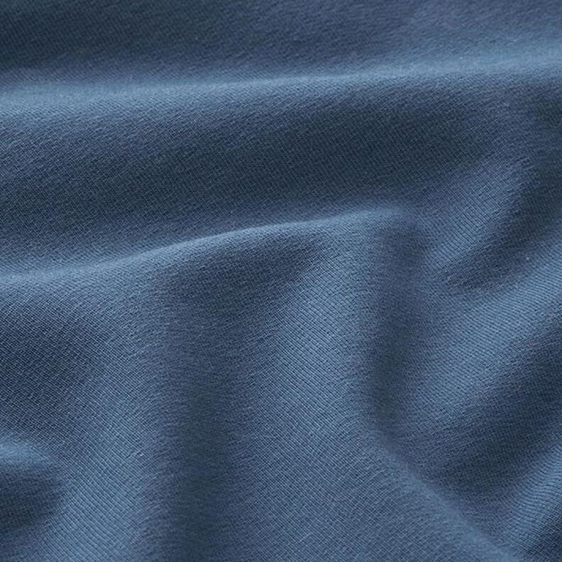 Lätt bomullssweat enfärgad – jeansblå, image number 4
