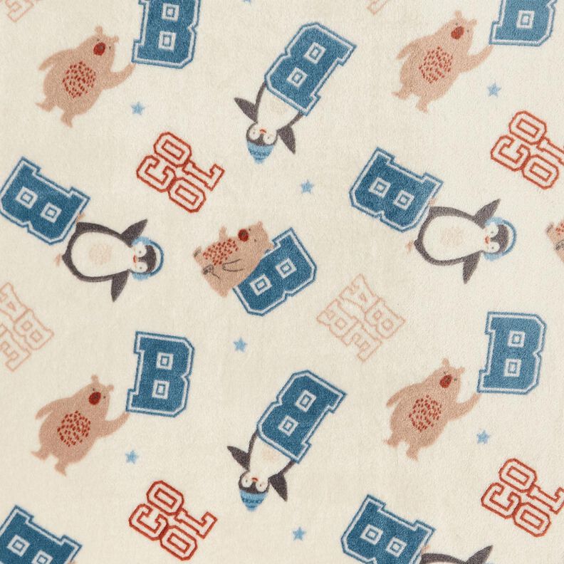 Mysfleece Collagejacka-stil – ljusbeige/blå, image number 1