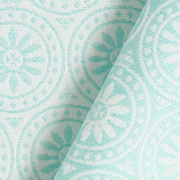 Outdoortyg jacquard Cirkel-ornament – mint/yllevit,  image number 4
