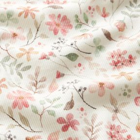 Ribbad jersey S&ouml;t blomster&auml;ng Digitaltryck &ndash; yllevit, 