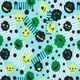 Sweatshirt Ruggad Smileymonster | PETIT CITRON – ljus turkos,  thumbnail number 1