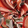 Dekorationstyg Gobeläng abstrakta halvcirklar – terracotta/grön,  thumbnail number 3