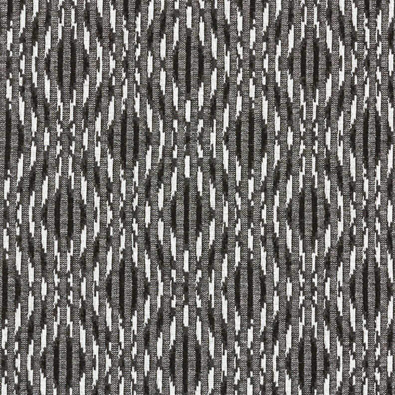Lätt stickat tyg Romber – svart/vit | Stuvbit 70cm,  image number 1