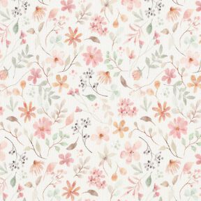 Ribbad jersey S&ouml;t blomster&auml;ng Digitaltryck &ndash; yllevit, 