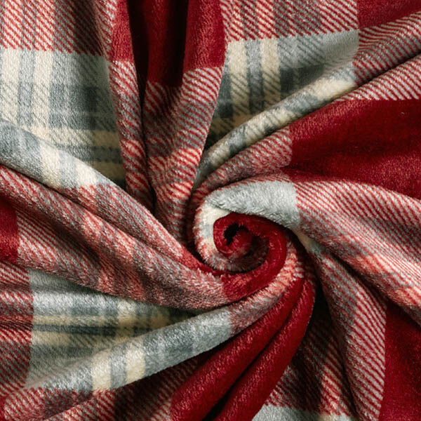 Mysfleece rutor – kaminrött/ljusgrått, image number 3