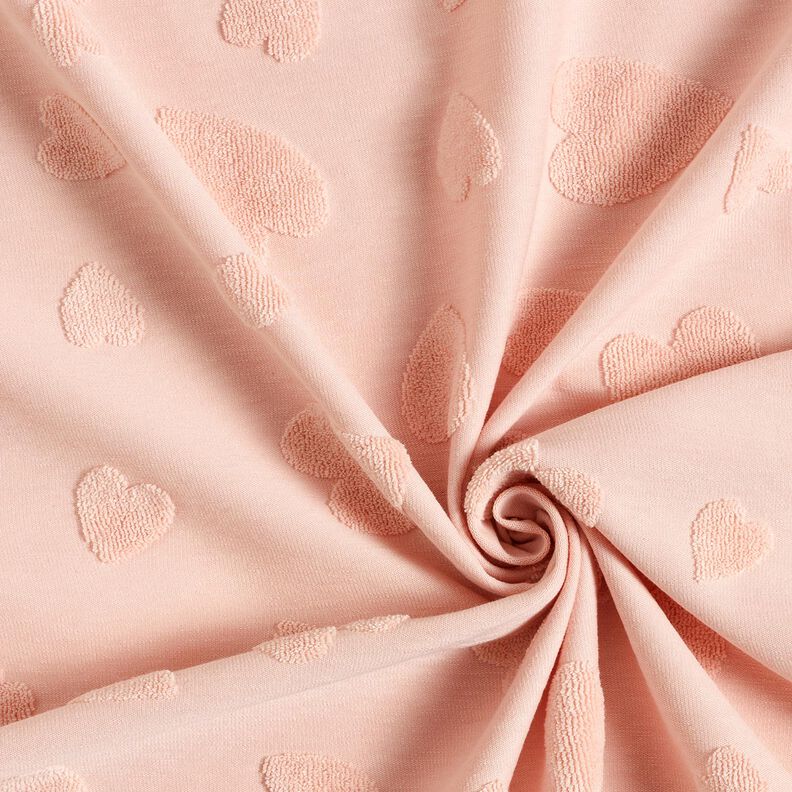 frottéjersey hjärtan – rose, image number 4
