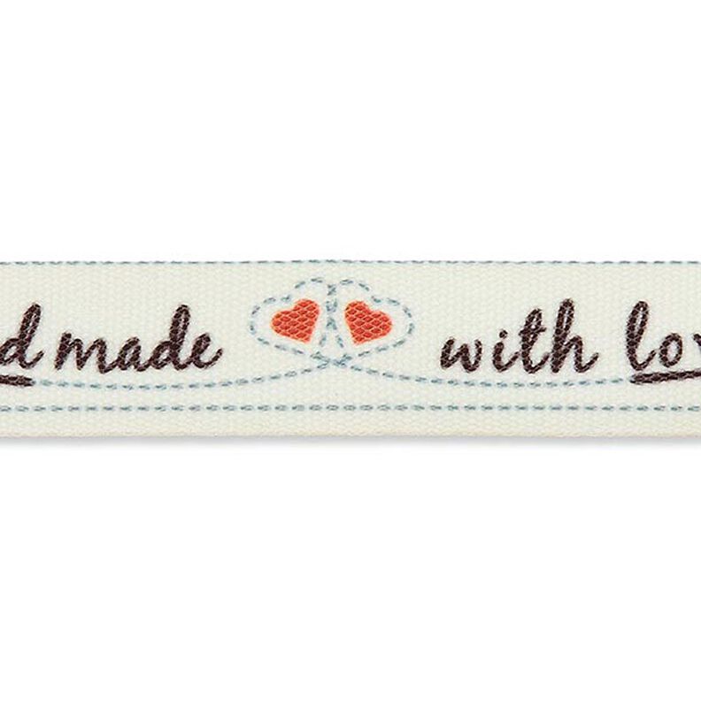 Band Handmade with Love [ 15 mm ] – yllevit/rött,  image number 1