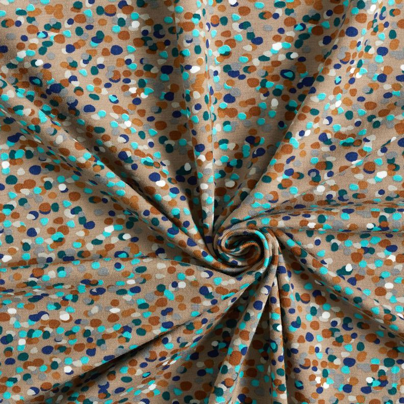 Bomullsjersey färgglad konfetti – dyn/blågran,  image number 3