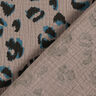 Muslin/Dubbel-krinkelväv Leopardmönster – mullvad/petrol,  thumbnail number 4
