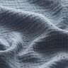 Muslin/Dubbel-krinkelväv Engelskt broderi blomrankor – blågrått,  thumbnail number 2