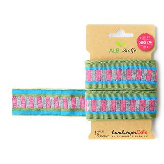GOTS Band av ekologisk jacquard STRIPE ME ICON [200 cm | 3,5 cm] | Albstoffe | Hamburger Liebe, 