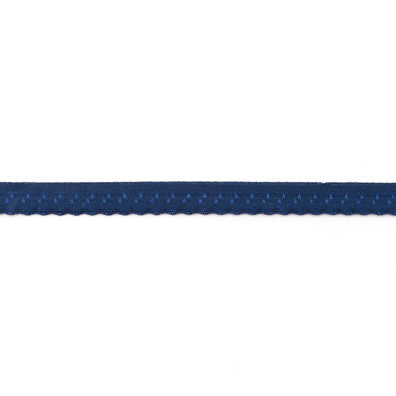 Elastistiskt infattningsband Spets [12 mm] – marinblått,  image number 1