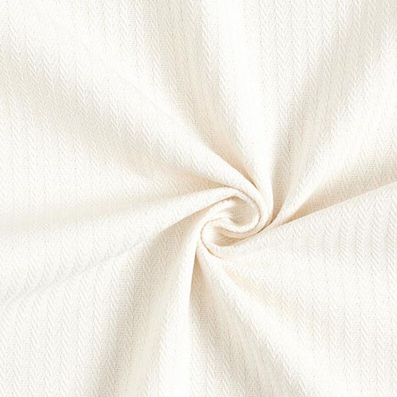 Dekorationstyg Jacquard diskreta ränder – yllevit,  image number 1
