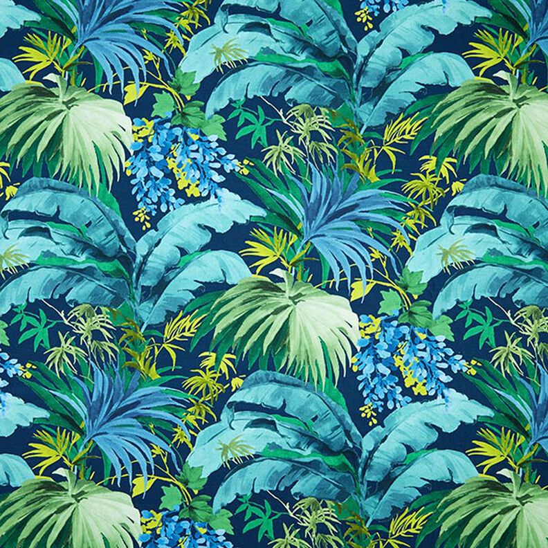 Halvpanama Dekorationstyg Polinesia – blå/grön,  image number 1