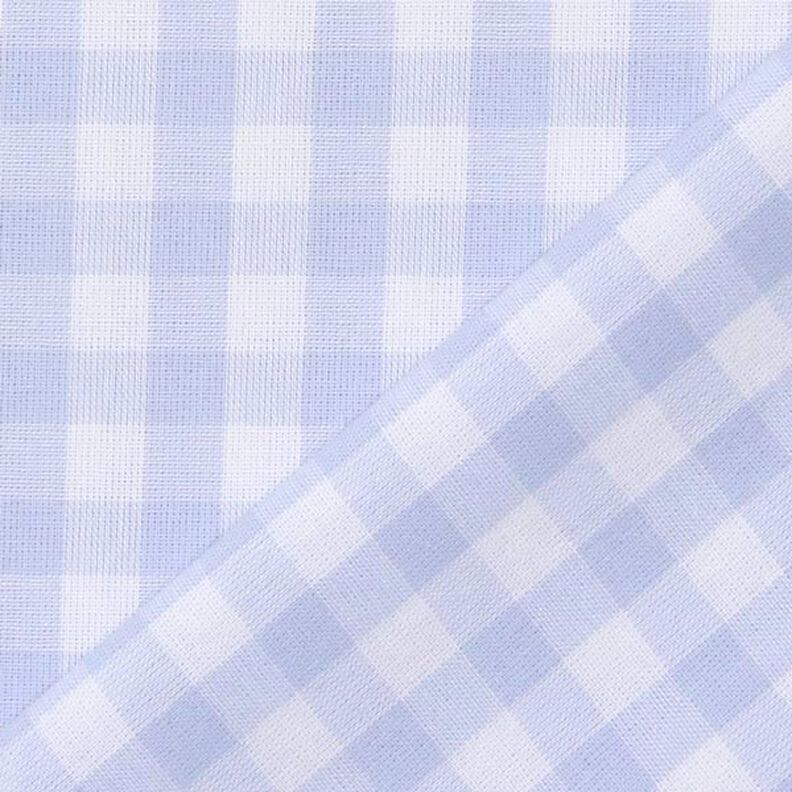 Bomullstyg Vichy rutig 1 cm – ljus jeansblå/vit,  image number 3