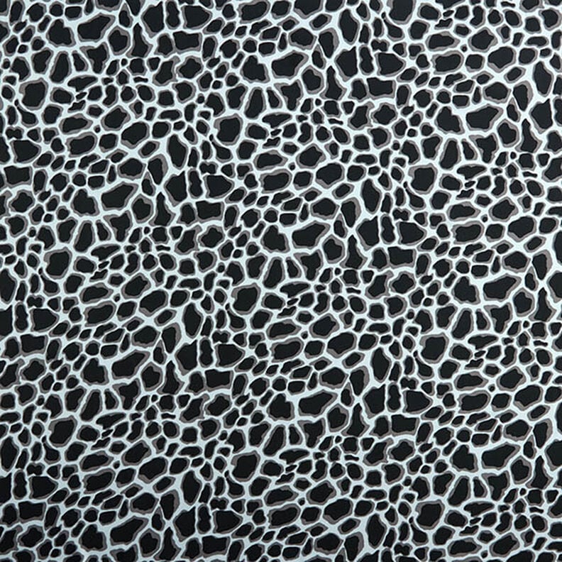 viskostyg leopardmönster – ljusblått/svart,  image number 1