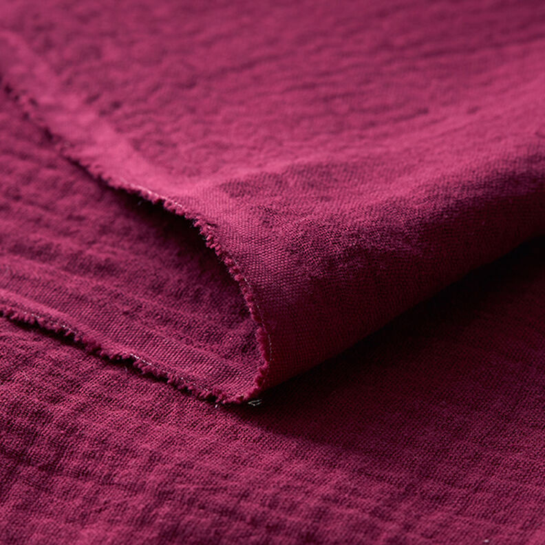 Muslin/Dubbel-krinkelväv – bordeauxrött,  image number 5