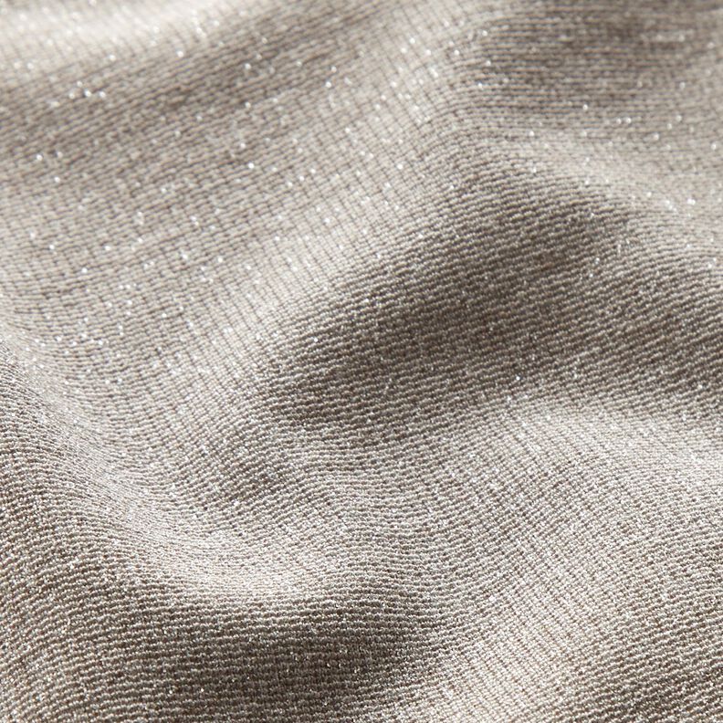 Stickad jacquard glitter-melange – beige/silvermetallic, image number 3