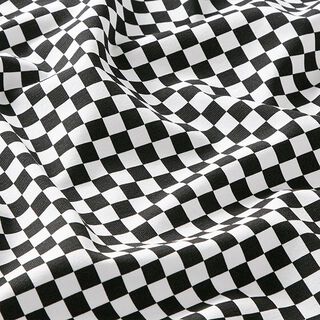 Bomullsjersey Schackbräde [9 mm] – svart/vit | Stuvbit 90cm, 