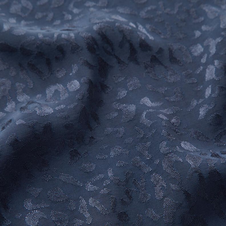 Viskostyg leopardmönster – nattblå,  image number 3