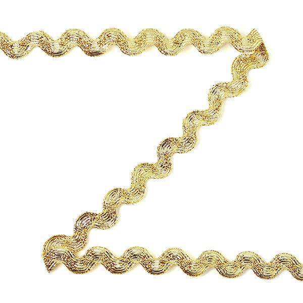 Sicksackband Lurex [12 mm] - guld metallisk,  image number 1