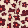 Teddyplysch Blommor | Poppy Fabrics – cashew/bordeauxrött,  thumbnail number 4