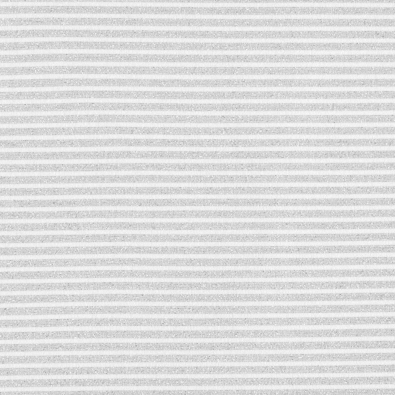 Jersey smala glitterränder – vit/silvermetallic, image number 1