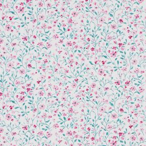 Bomullstyg Poplin ljuva blommor – pepparmynta/pastellviolett, 