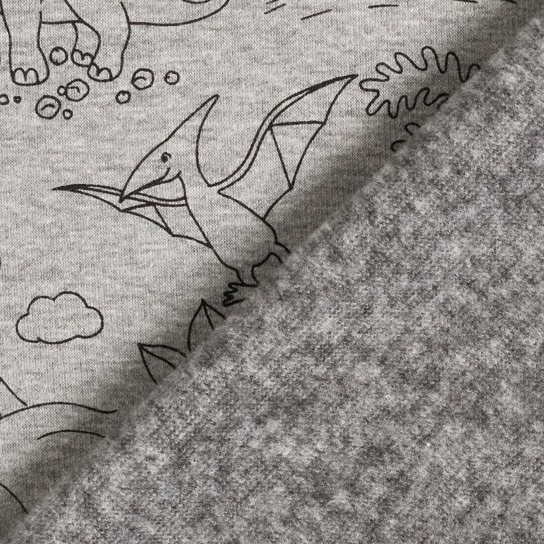 Alpfleece Dinosaurier – silver/svart, image number 4