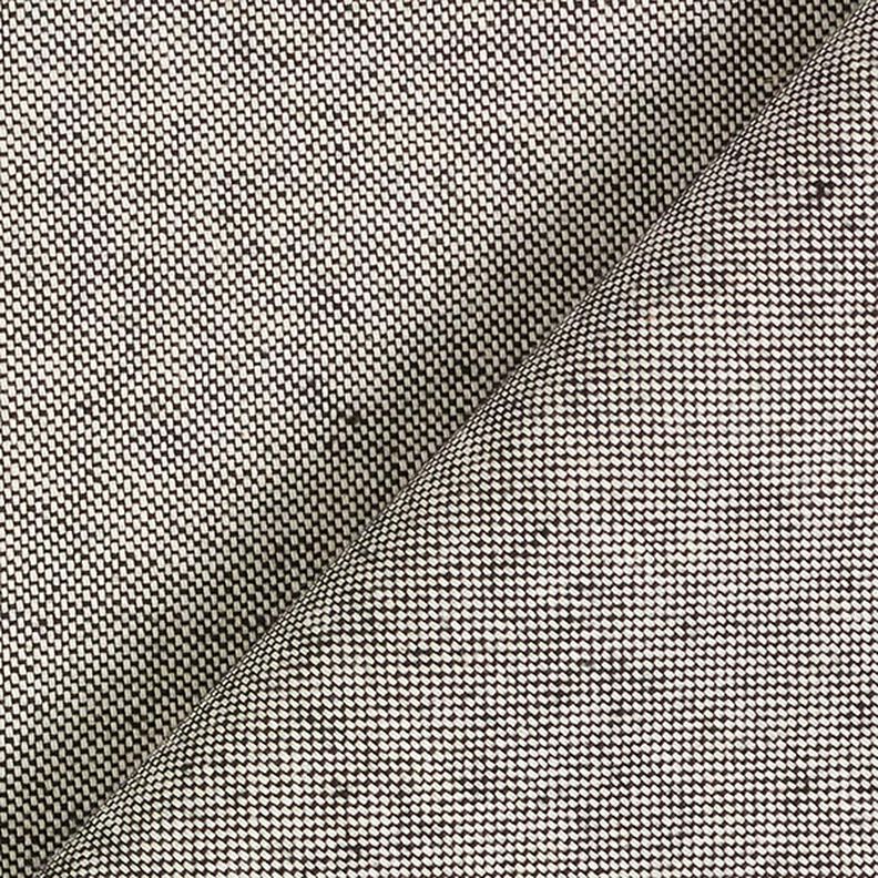 Dekorationstyg halvpanama chambray återvunnet – svart/vit,  image number 3