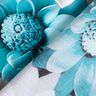 Viskostyg Kamomillblommor digitaltryck – natur/ljus petrol,  thumbnail number 4