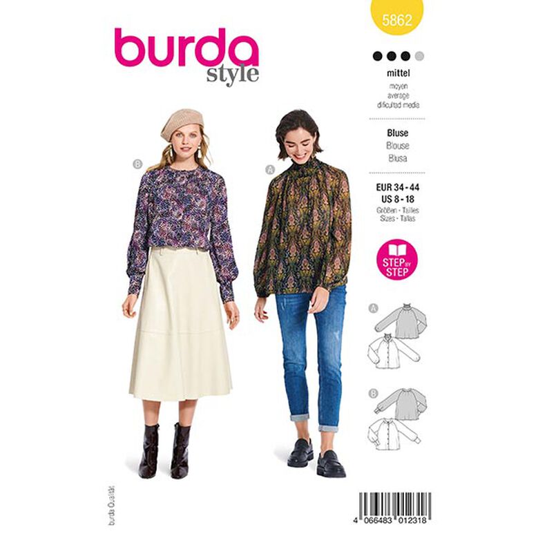 Blus | Burda 5862 | 34-44,  image number 1