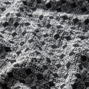 Kapptyg små fyrkanter – ljusgrått/svart, 